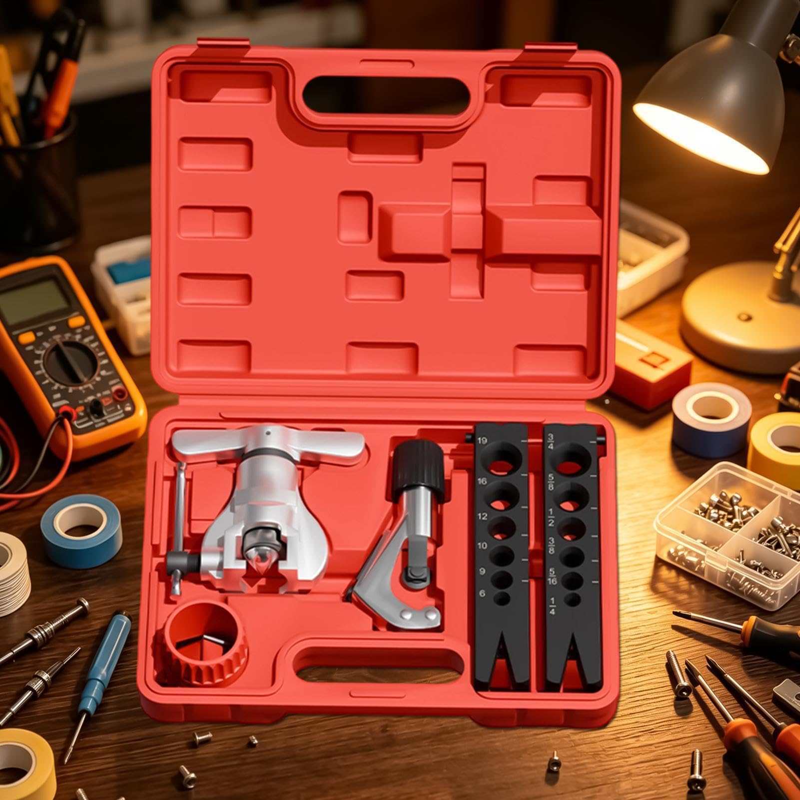 Herramienta Abocardadora Línea Freno Set De Reparación De Tubos Automóvil | Herramienta Abocardadora De Freno De Metal Camión Sedán Automotriz Hogar Industria Garaje Y Taller Exterior