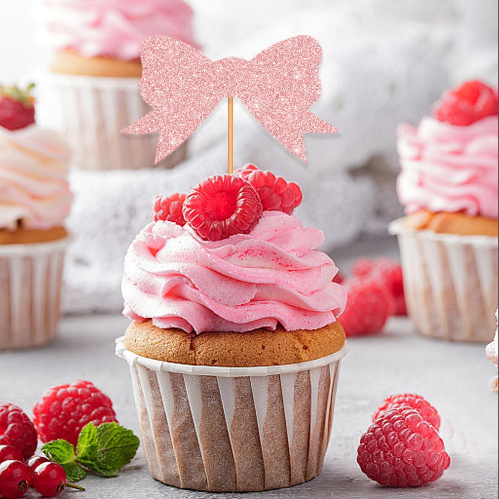 Bow Cupcake Liners 30 Pcs Pink Bow Cake Toppers - Satin Ribbon Bowknot  Cupcake Decorations - Coquette Birthday Party Cake Decor Supplies Pink Bow  Decorations, image size:1600x1600
