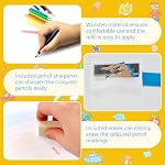 Mini Drawing Colored Pencils Bulk, Small Cute 12 Color Pencils with Sharpener and Eraser Set, 3.5in Short Coloring Pencils for Travel Party Gift (24 Pack)