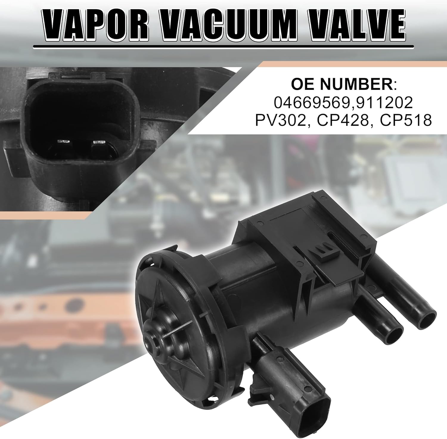 X AUTOHAUX Vapor Canister Solenoid Purge Valve for Chrysler PT Cruiser 300M for Dodge Town and Country Grand Caravan for Ram 1500 2500 3500 911-202 04669569