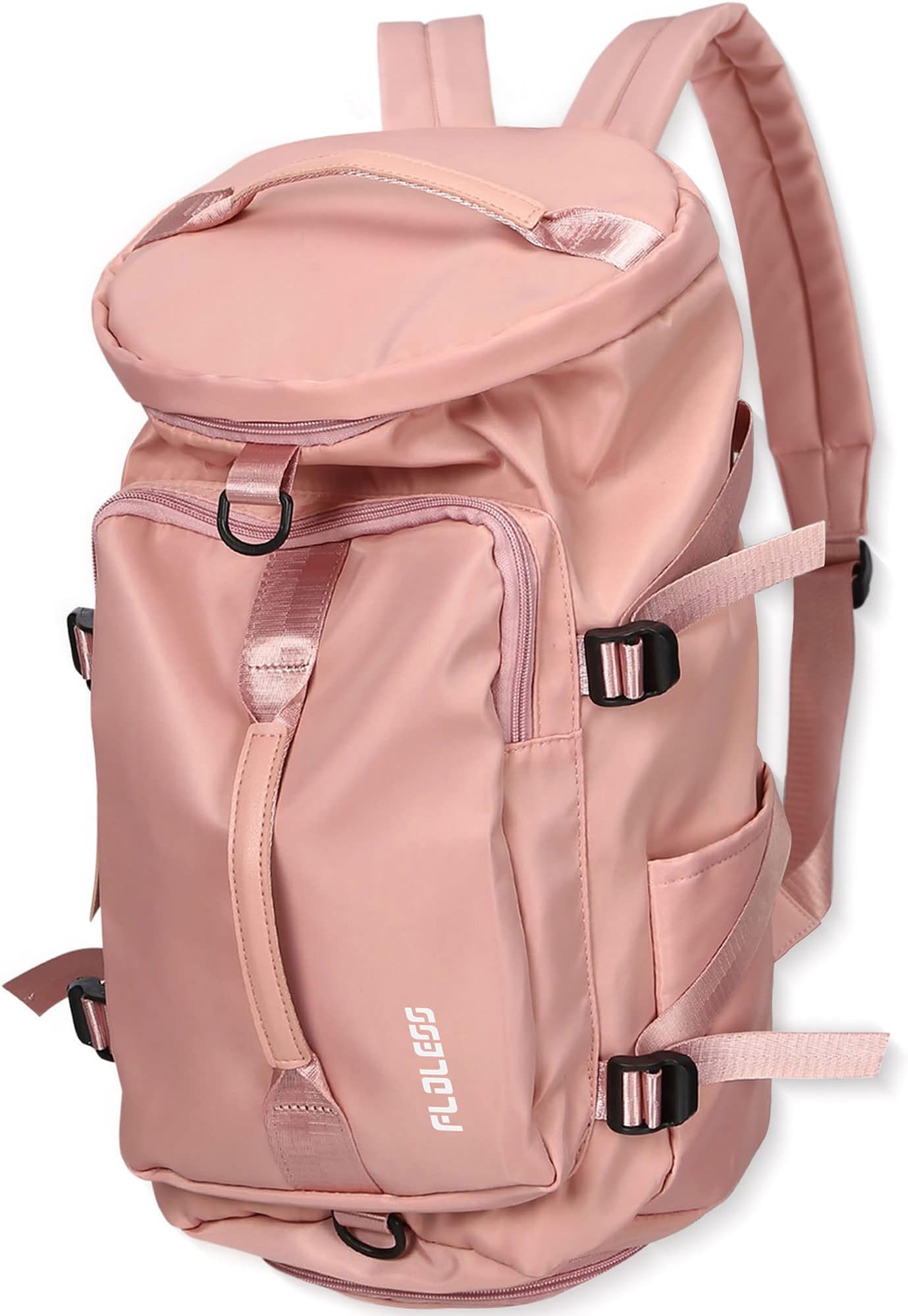 SEAFEWGym Bag Womens Travel Duffel Bag Sports Carry On Holdall Bag with Shoes Compartment and Wet Pocket for Yoga Swimming Travel Duffle Bag For Weekend Pink Large
