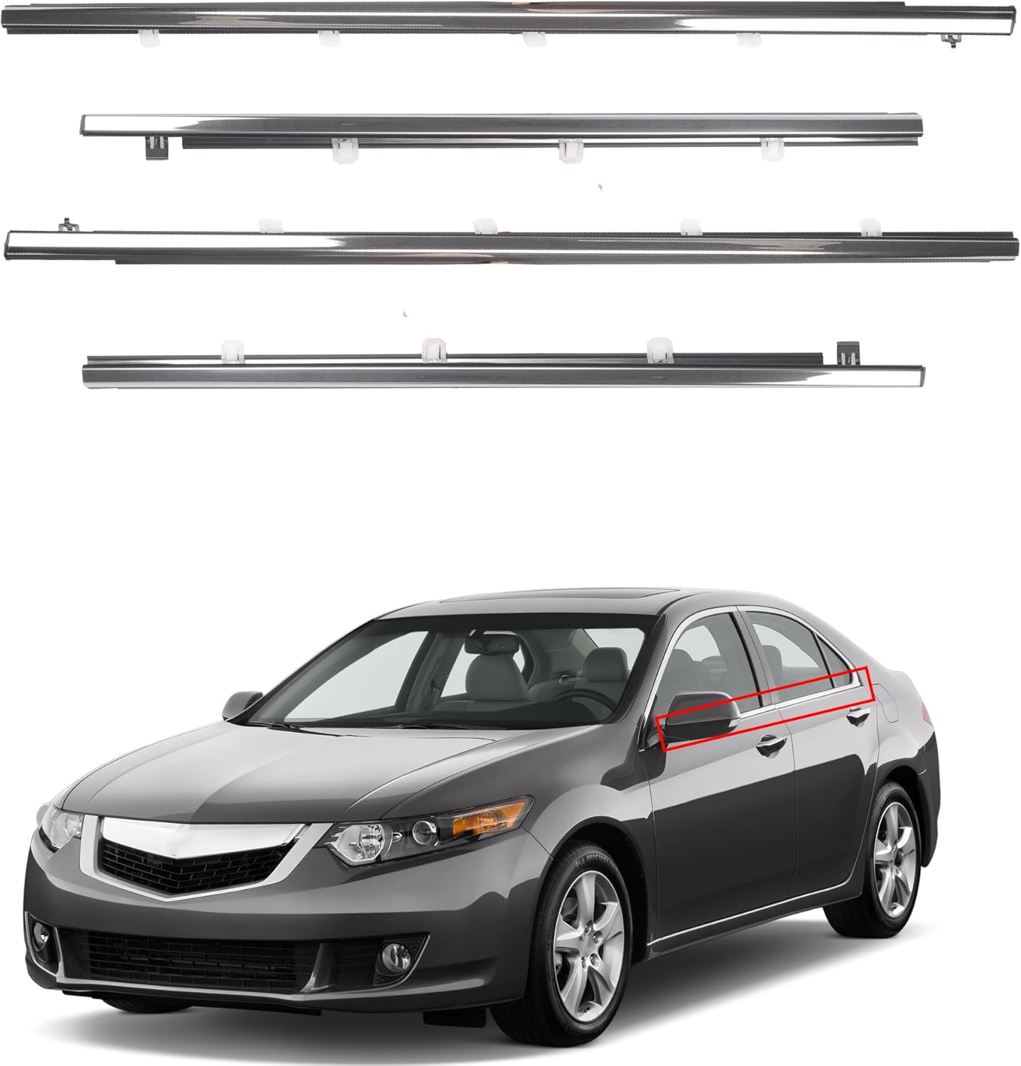 4 Stück Fensterleisten Dichtungsstreifen Für 2007-2011 - Wasserdicht & Winddicht