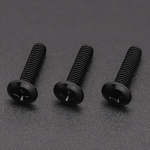 Miniatura 3 de Tornillos de cabeza plana Phillips Drive M6-0.039 x 0.630 in (paquete de 30), acero inoxidable 304 (18-8), chapado en dacromet negro, rosca