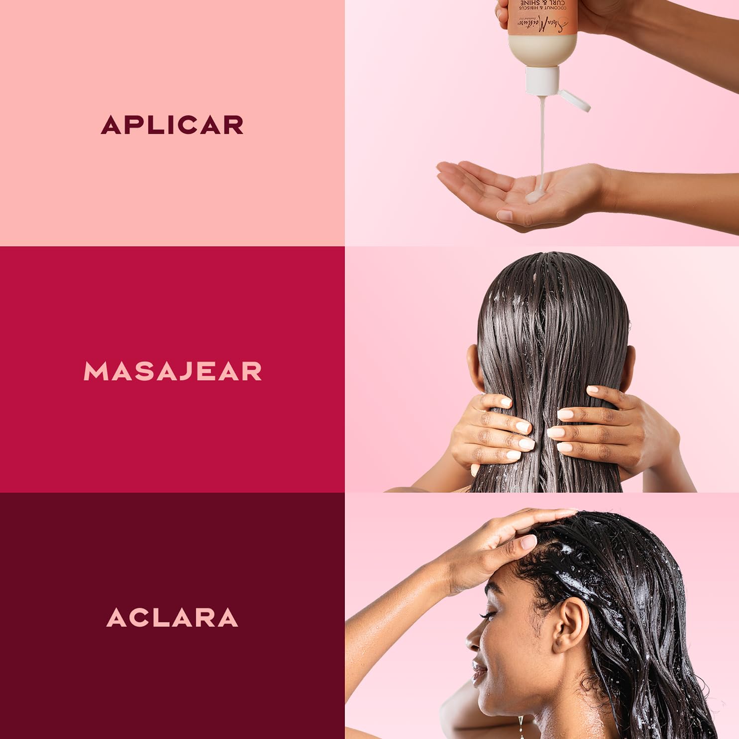 SheaMoisture Champú, Acondicionador y Crema Modeladora para cabello grueso y rizado con Coco e Hibisco pack para el cuidado del cabello 2x 384 ml, 1x 326 ml - 3 productos