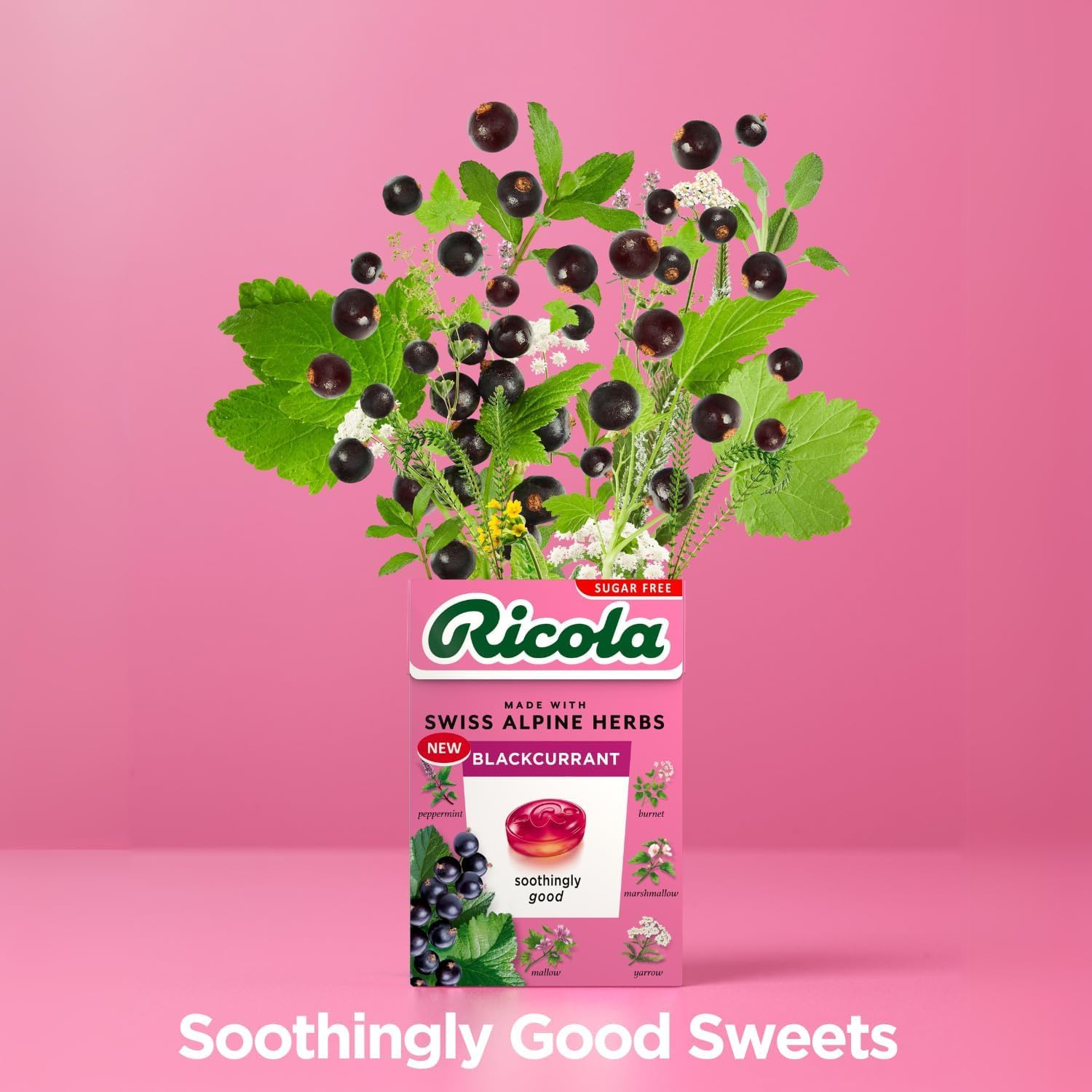 Ricola Blackcurrant Sugar Free Lozenges, 45g, Pack of 2 2