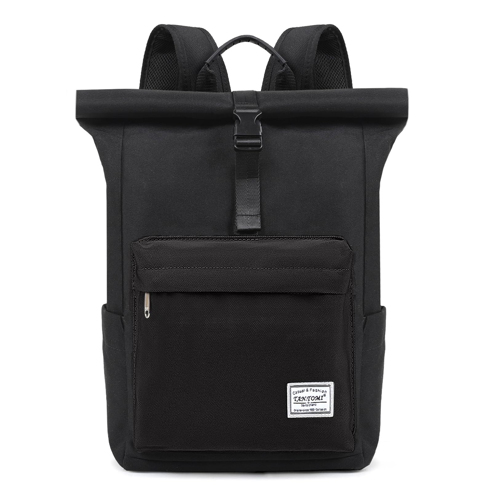 TANTOMI Rucksack Damen Herren, Rucksack Laptop Tasche 15,6 Zoll, Laptop Rucksack Damen Herren weit öffenbar, Rolltop Rucksack wasserdicht,Backpack Daypack für Schule,Fahrradfahren,Freizeit und Reise.