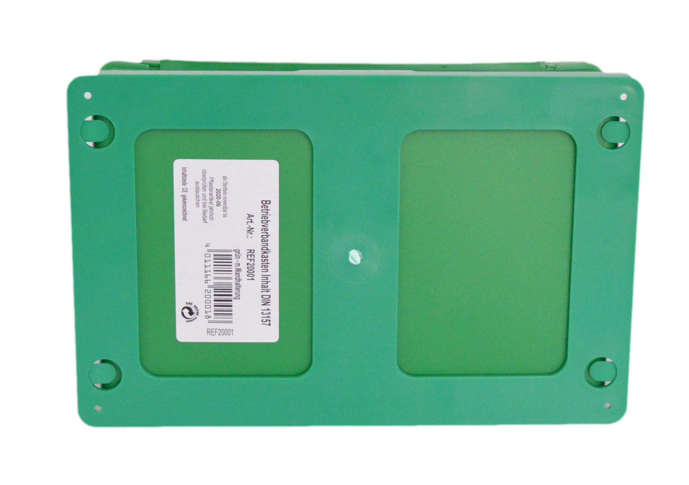 Maleta de primeros auxilios DIN13157 verde con soporte, fabricado en Alemania, recomendado por Malteser