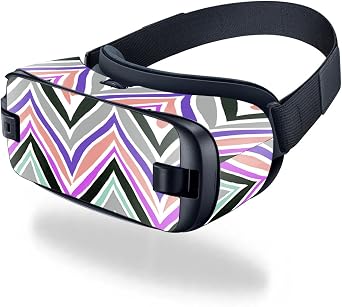 MightySkins Skin Compatible with Samsung Gear VR (2016) wrap Cover Sticker Skins Colorful Chevron