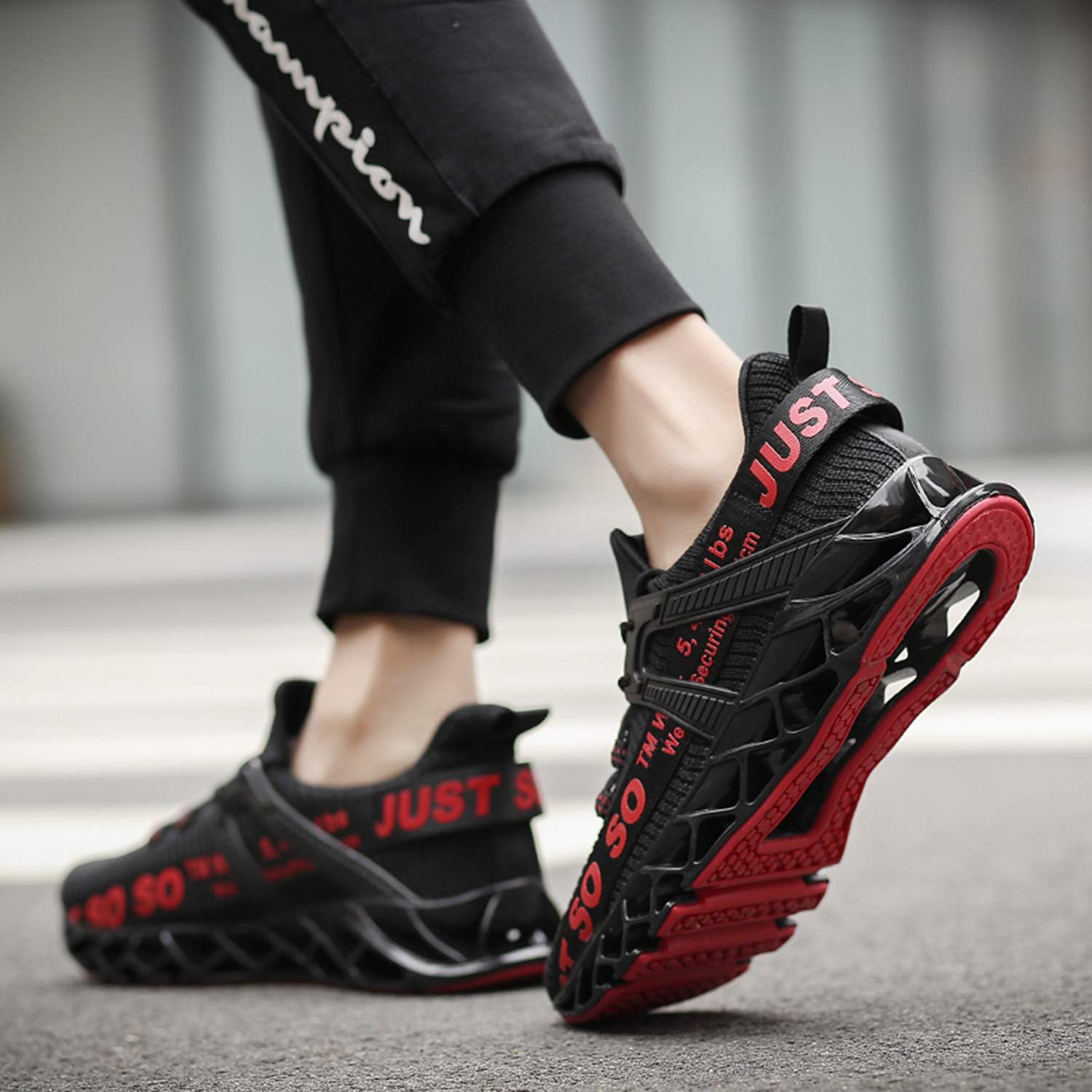 UMYOGO Mens Athletic Walking Blade Running Tennis Shoes Fashion Sneakers 7 1red