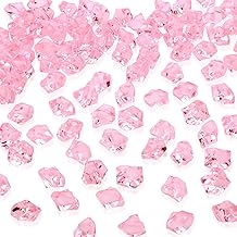 Pack of 500 Pink Acrylic Decorative Diamonds, Gemstones for Wedding, Crafts Decoration, Glitter Stones, Decorative Stones, Party, Vase Funding, Muggle Stones, Colourful
