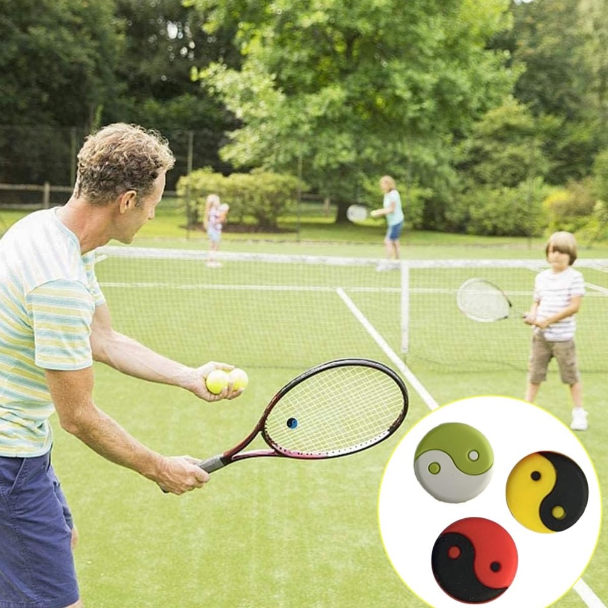 Lot De 4 Amortisseurs De Chocs En Silicone Pour Raquette De Tennis En