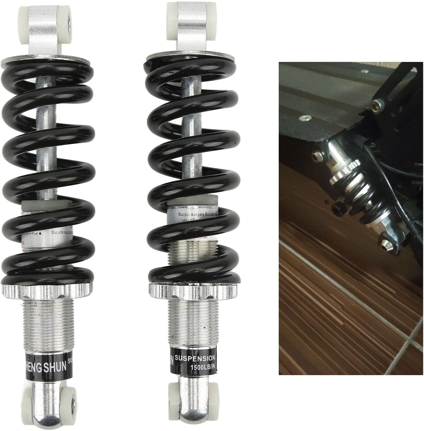 1 Pair ATV Shock Absorber, Shock Absorber Suspension Damper Motorcycle Accessories Replacement for Electric Bike Scooter ATV Shock absorbers and mounts