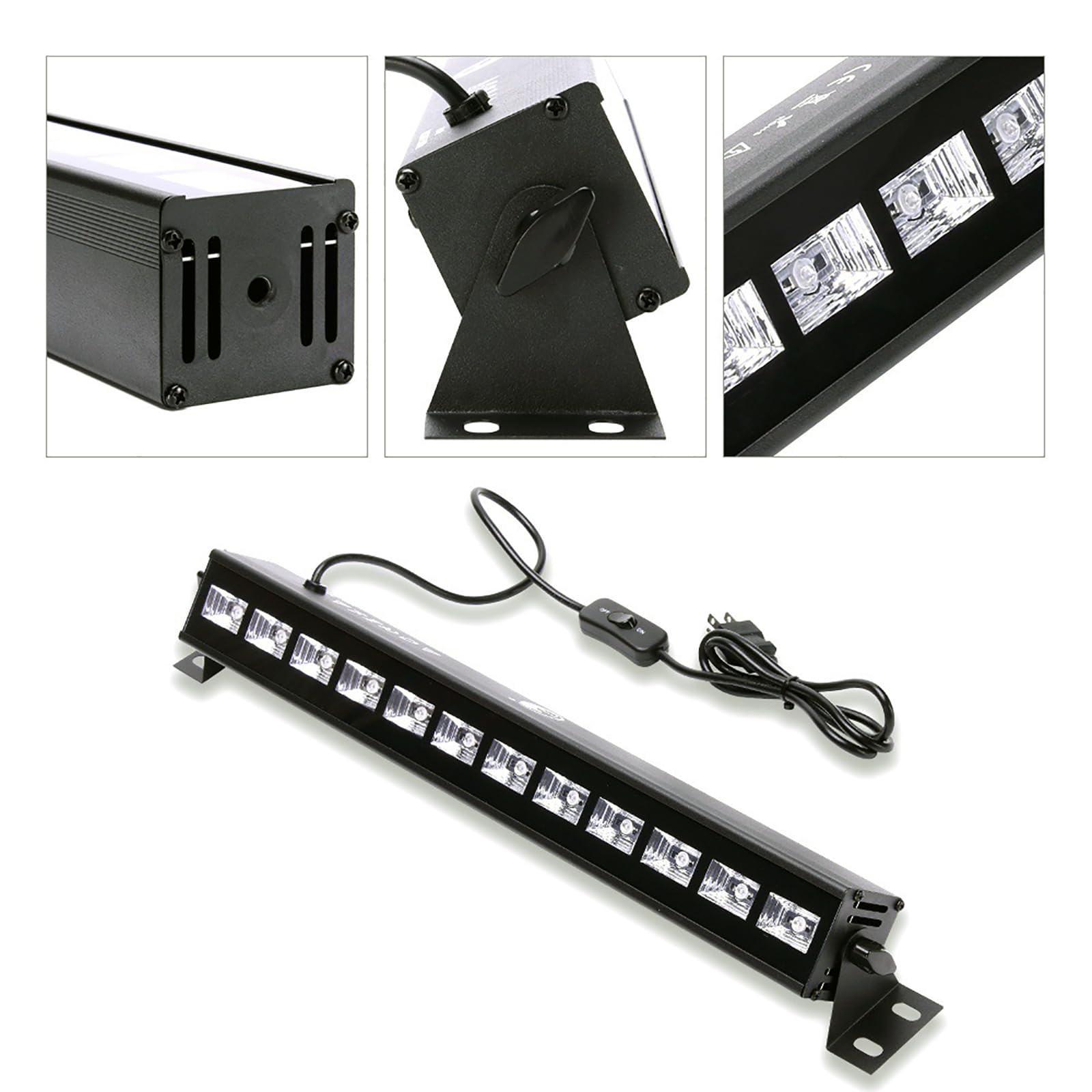 Lampa ścienna LED, RGB Flood Light z regulowanym uchwytem, obrót o 360°, 3 tryby świecenia, trwała konstrukcja na imprezy taneczne, wesela, pokazy sceniczne
