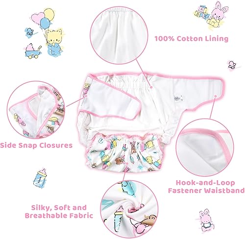 Miniatura 2 de Littleforbig Silky Adult Ribbon Omutsu Diaper Wrap Cover Washable Adjustable Reusable Waterproof - Baby Cuties