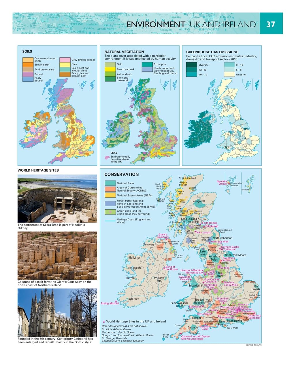 Philip's RGS Modern School Atlas: Hardback 101st edition