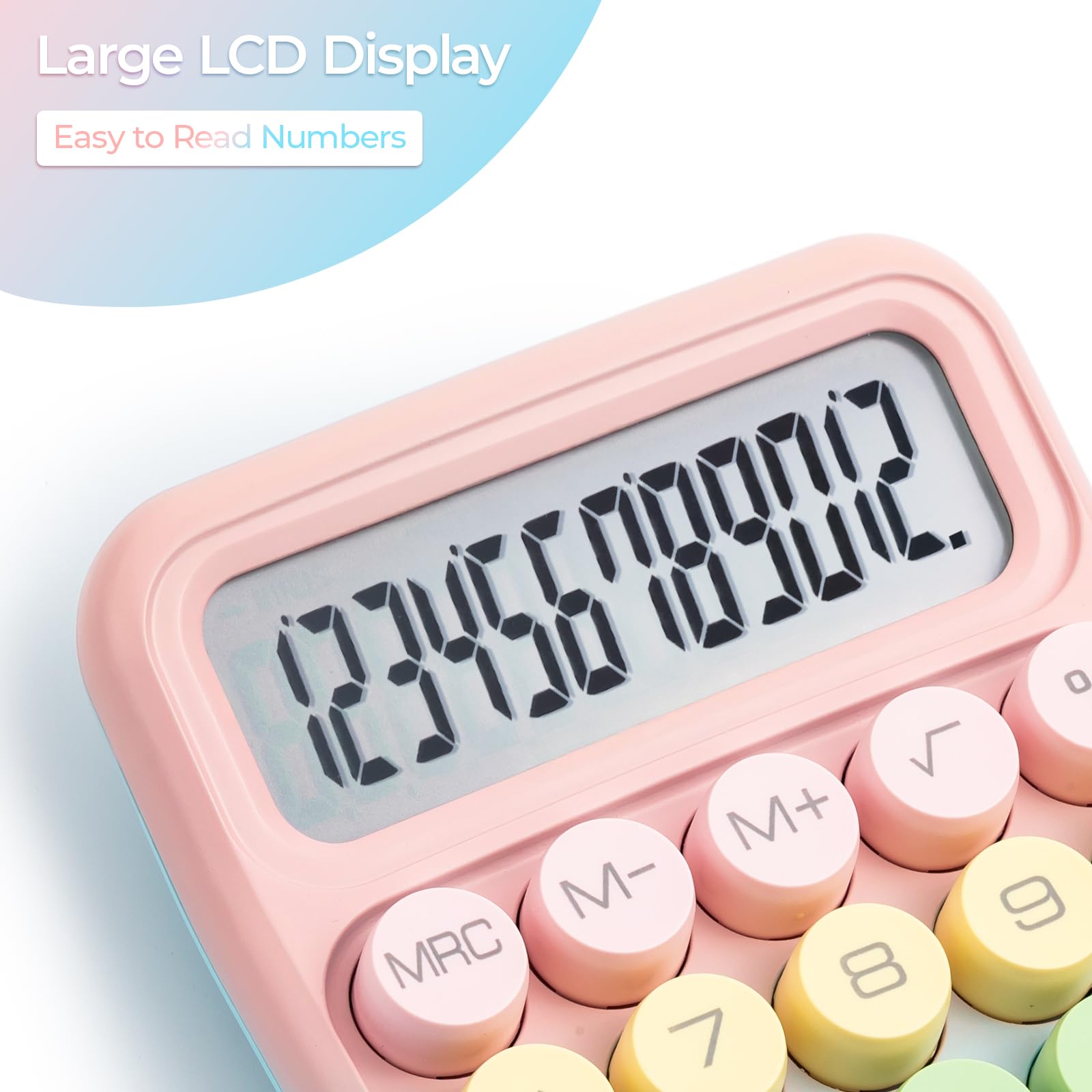 Coollooc Mechanical Switch Calculator 10 Digits, Large LCD Display Big Buttons Colorful Candy Calculators Desktop Cute Desk Aesthetic 3ce34857 Aa64 4df4 8ac2 85839d85febc.f5b4fbcd22f4e087c4865f5ff95af41b - View #9