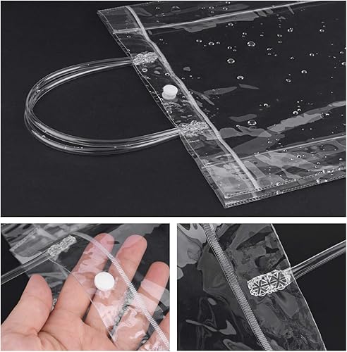 Miniatura 3 de Sdootjewelry Bolsas de regalo transparentes, 36 bolsas de regalo de PVC transparente con asas, bolsa de regalo de plástico resistente a granel,