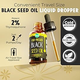 Maju Superfoods Black Seed Oil - 3 Times TQ, Cold-Pressed, Travel Size, 100% Turkish Black Cumin Seed Oil, Liquid Pure Blackseed, Glass Bottle, 2 Oz