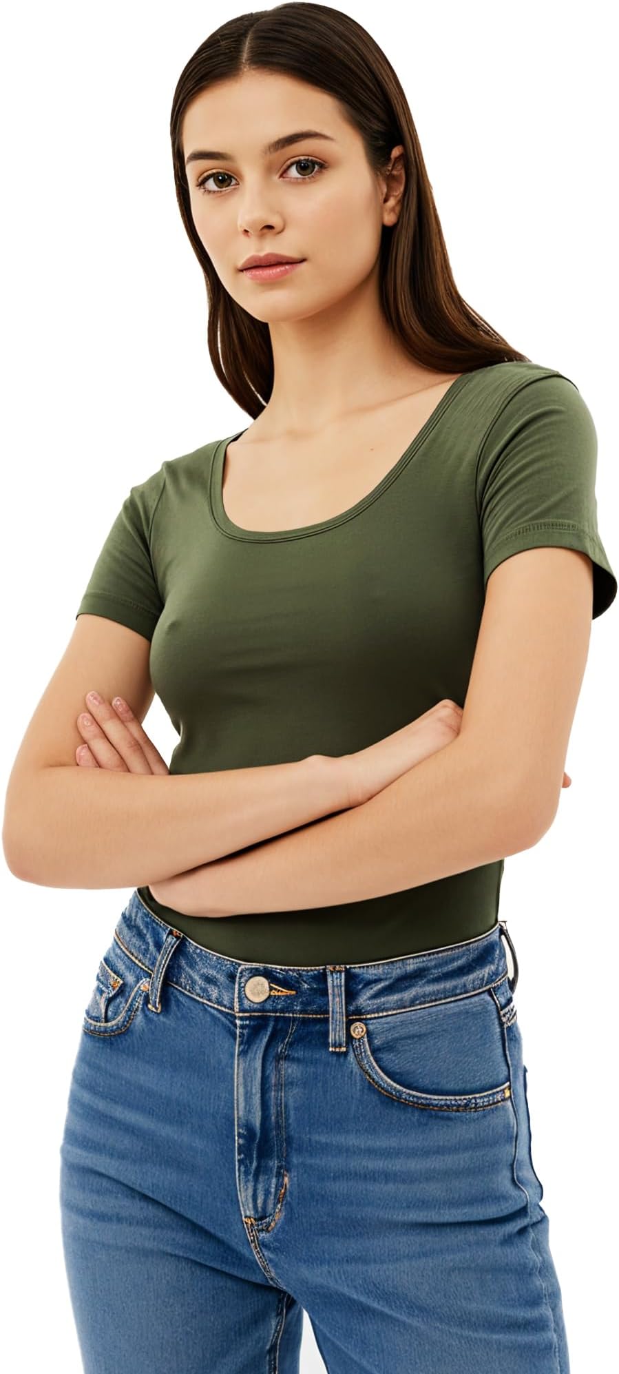 Women's Short Sleeve Tshirt Scoop Neck Tee Value Pack Junior Plus Sizes