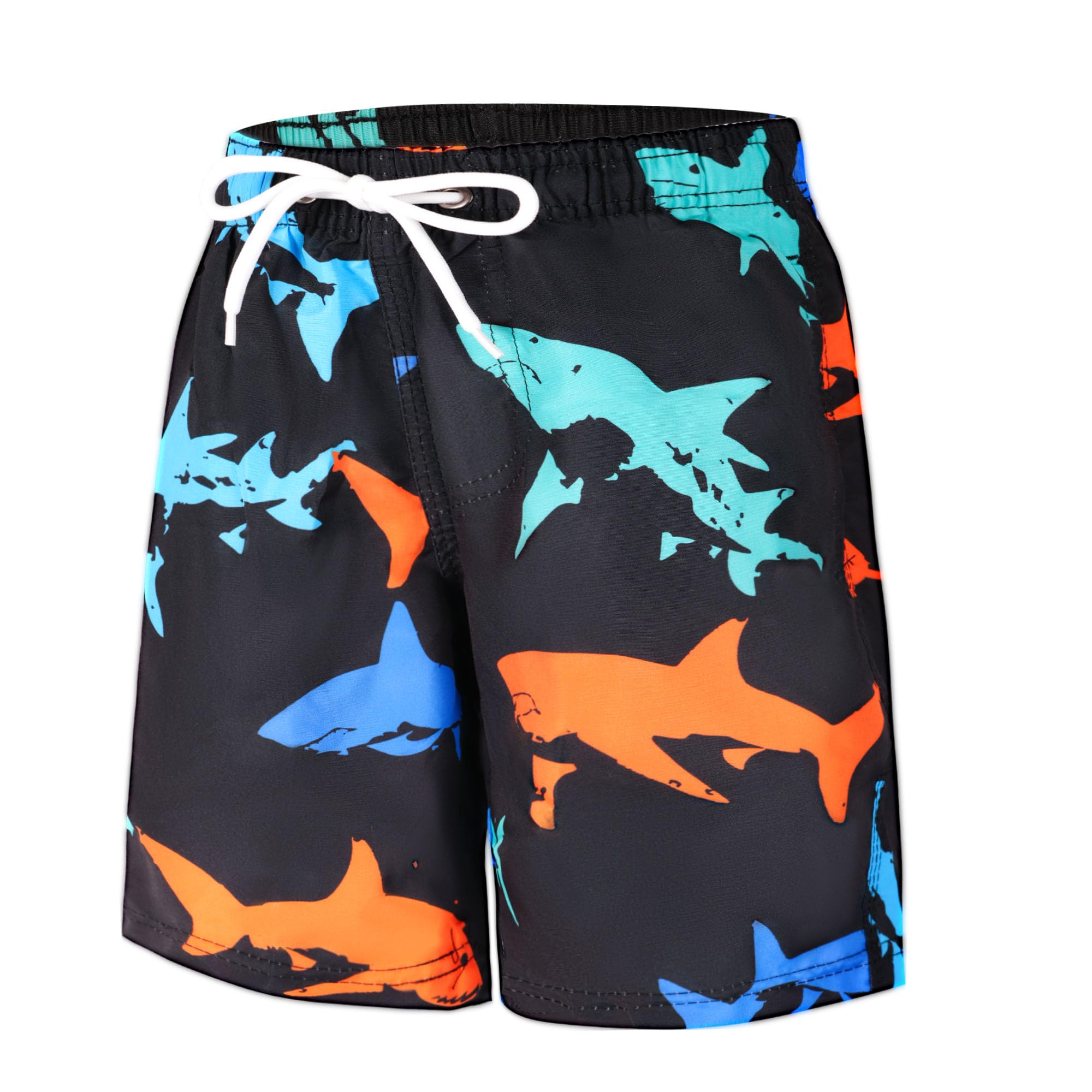 ZERULETS Jungen Badehose Schnelltrocknend Badeshorts leichte Kinder Schwimmhose Boardshorts mit verstärkten Nähten und verstellbarem Kordelzug für 3-14 Jahre