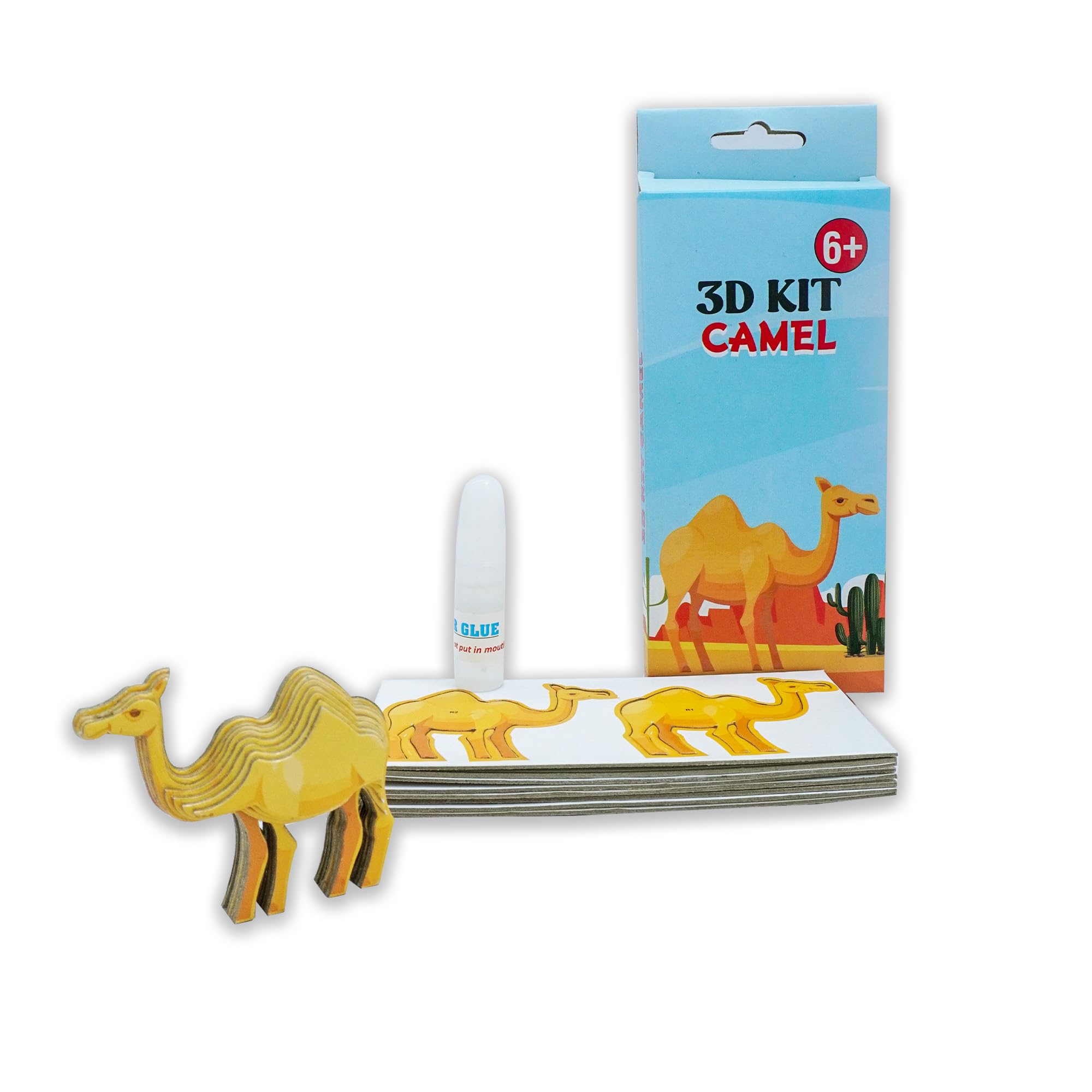 GDKJ 3D Camel Animal DIY Art & Craft Kit for Kids, No Mess Fun & Creative Child Skills Development Craft Activity Toy for 6+ Age Boys/Girls, Perfect Birthday Return Gifts for Toddlers (B0D56R8QCL) Amazon Price History, Amazon Price Tracker