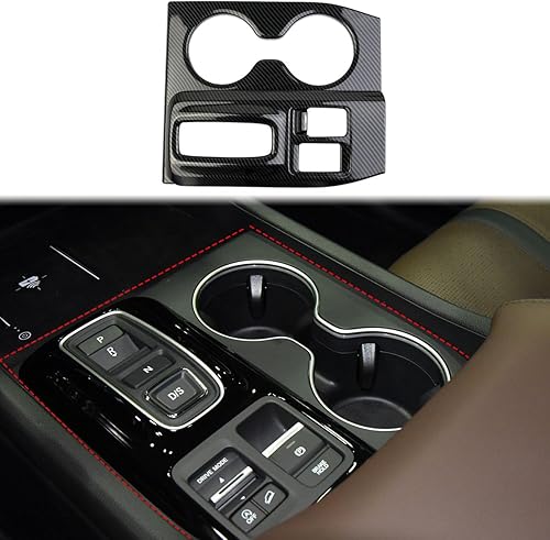 crosselec Cubierta de fibra de carbono para consola central de cambio de marchas para Honda Pilot 2023-2024