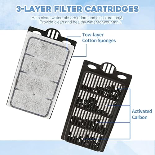 Miniatura 6 de Moonorange Filtro de energía para acuario (3.5 W), filtro de tanque de tortuga, filtro silencioso de baja agua para tanque de peces pequeños, tanque