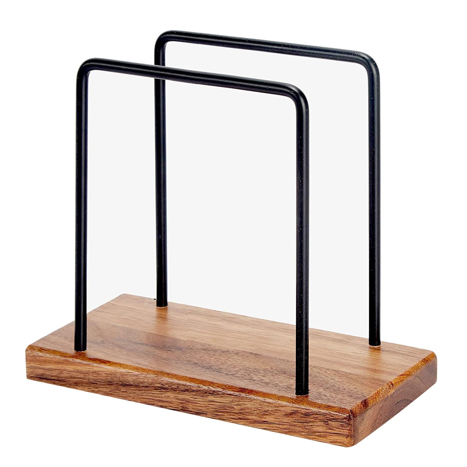 Jazuaiao Sturdy Wood and Iron Paper Towel Holder and Practical Towel Rack Simple Serviette Holder Kitchen Household Iron Tissue Rack