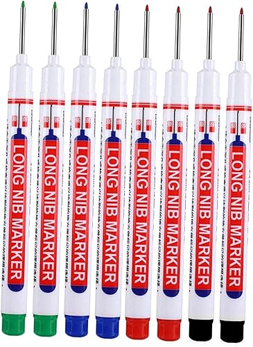 Miniatura 5 de Generic Marcadores de alcance profundo de cabeza larga rápida para carpintería, 8 uds