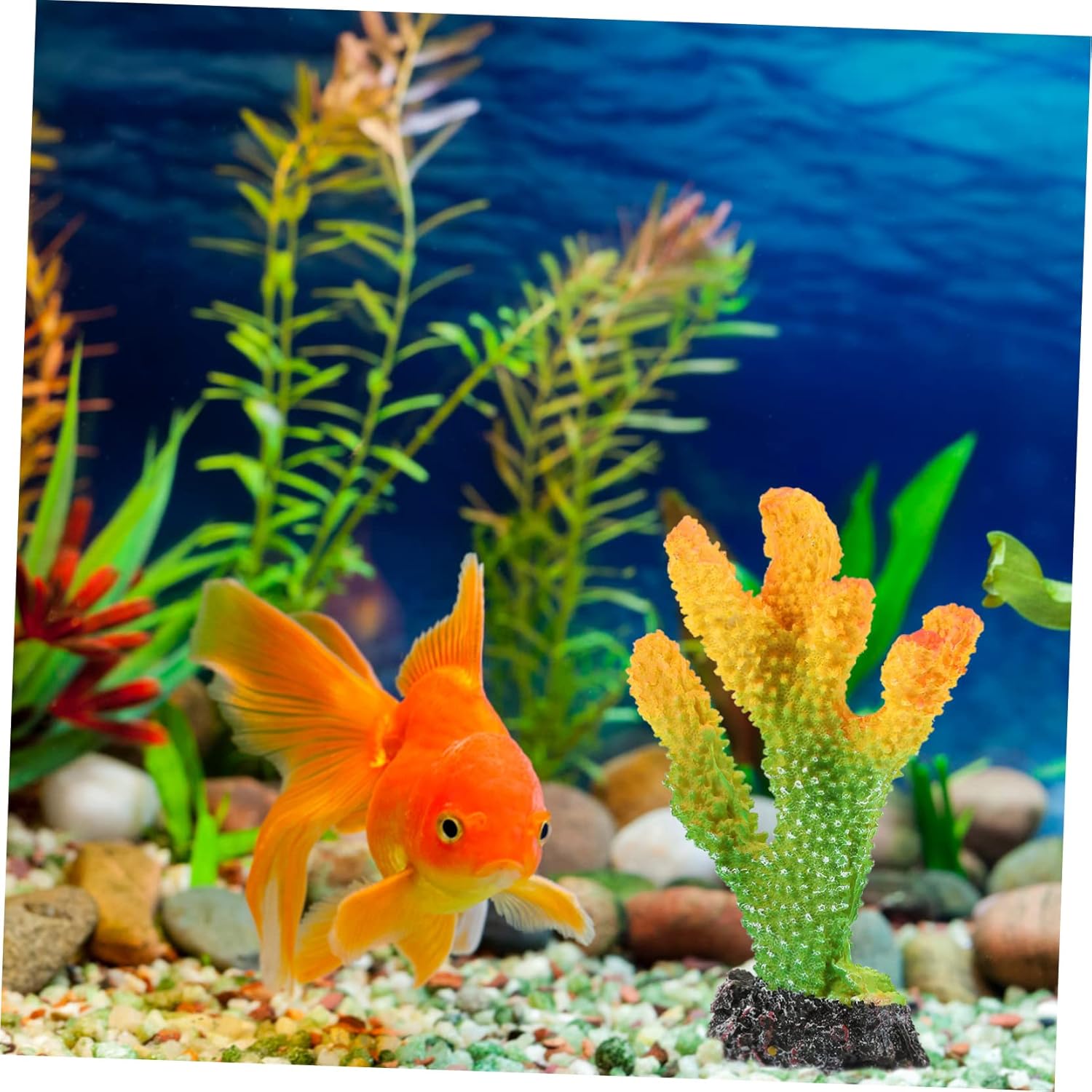 DOITOOL 3pcs Aquarium Ornaments Decor Artificial Coral Ornament Resin Fish Tank Supply The Mediterranean