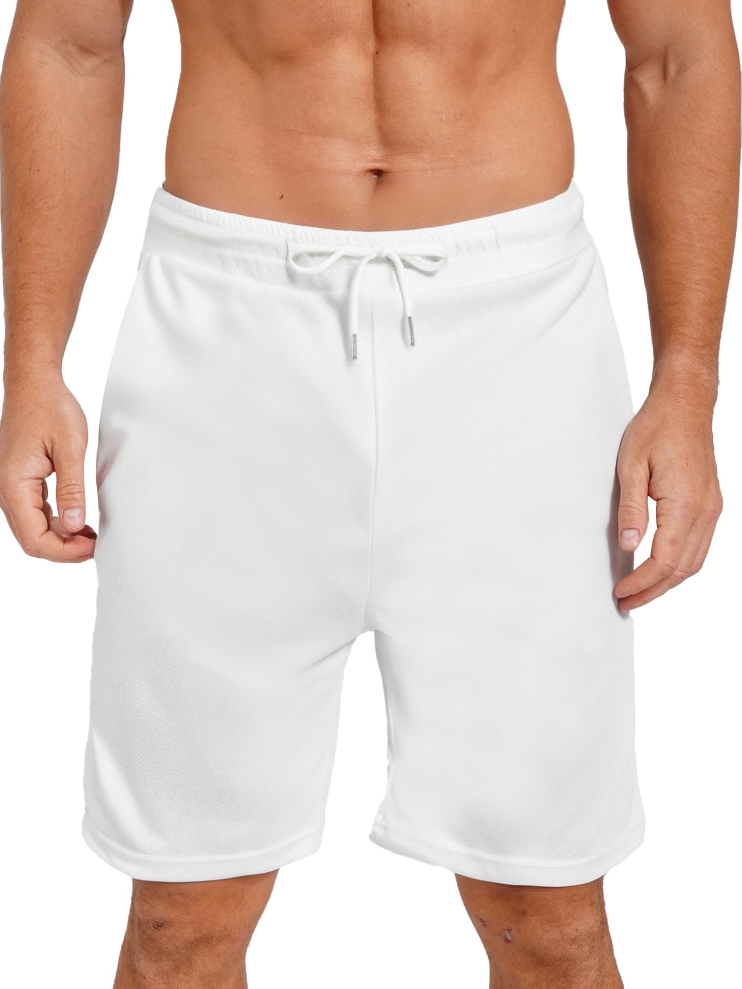 YEAHDOR Mens Running Shorts Lightweight Workout Football Sport Shorts Beach Swim Trunks with Pockets