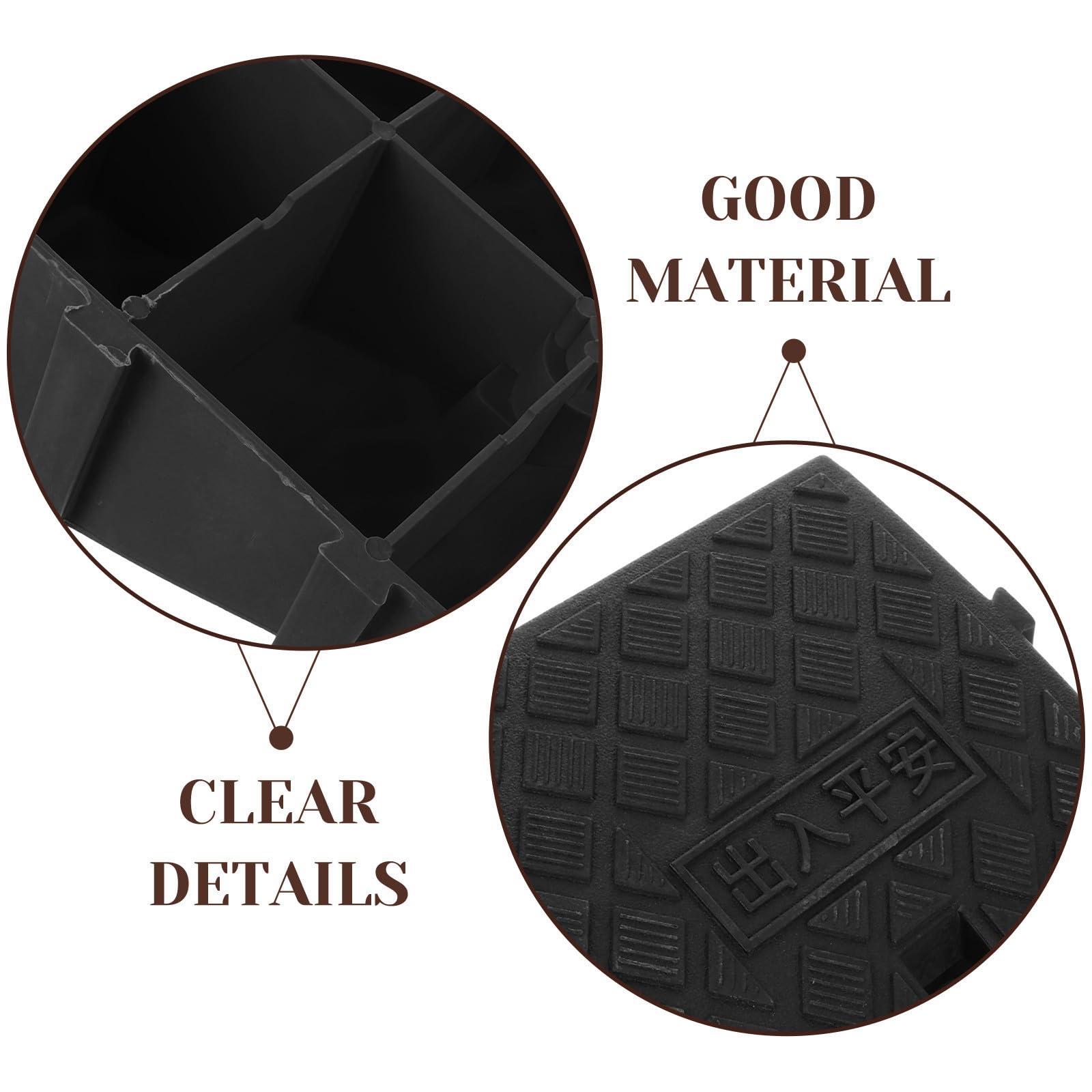 Hemobllo Rampa de Umbral de Plástico Negro para Sillas de Ruedas, Estable y Segura, Adecuado para Escaleras y Bordillos Hogar