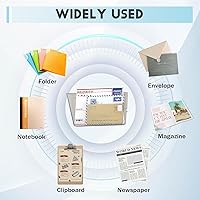 Vista 4 de Clear Acrylic Single Pocket, Plastic Hanging Wall Mount File Holder for Office Home (Clear, 3 Pack)