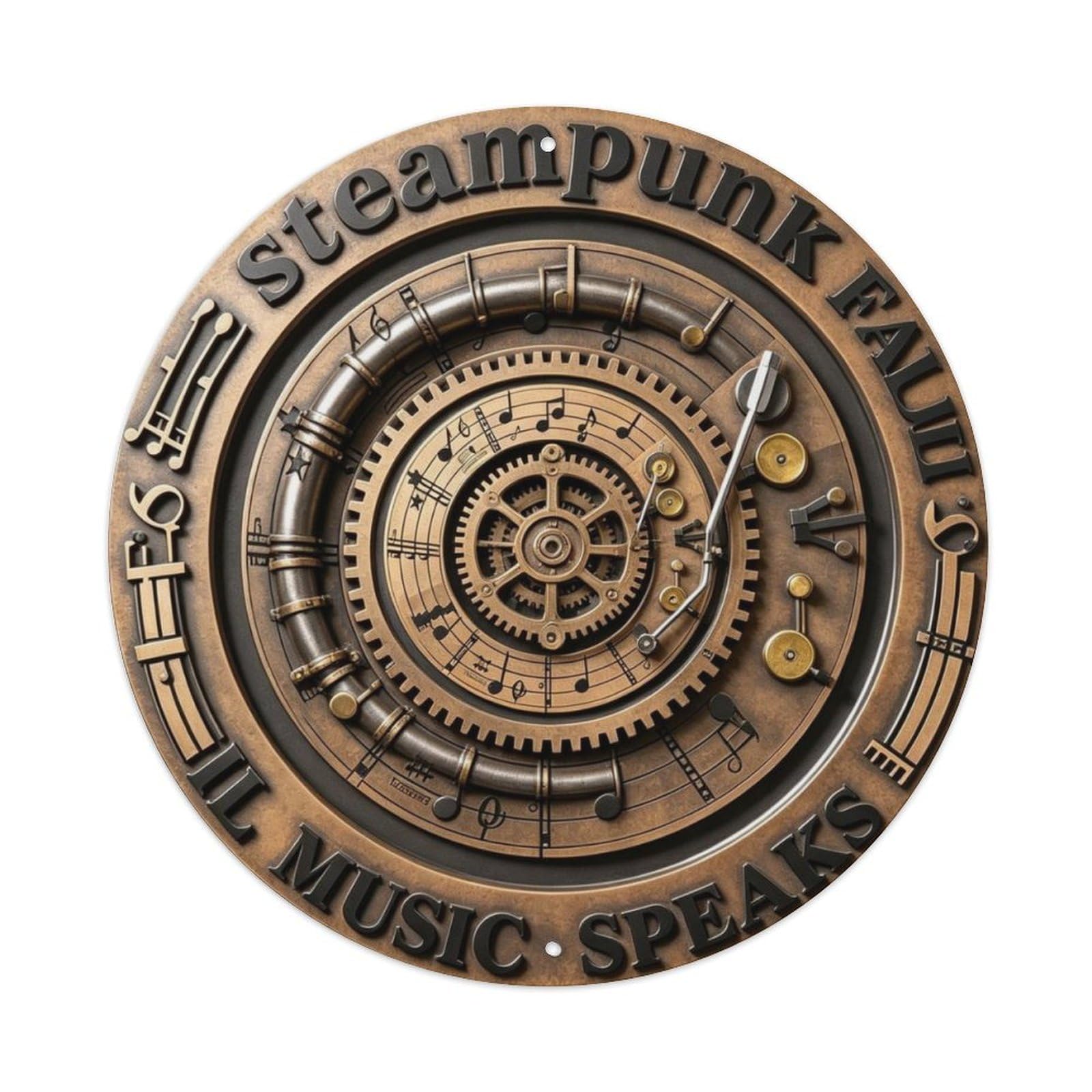 Steampunk Metal Tin Sign Plaque