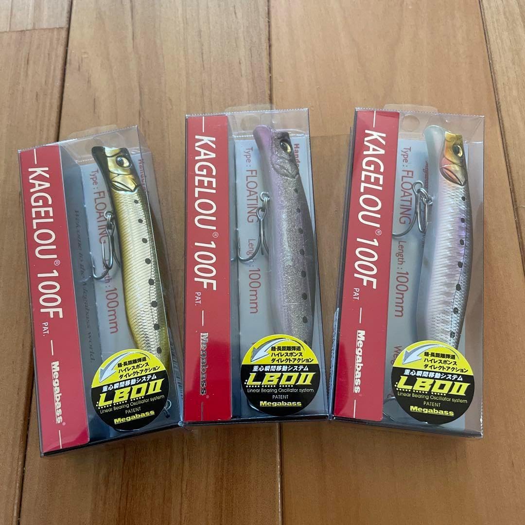 新品】メガバス カゲロウ100F イワシ系カラー 3個セット シーバス ハンター