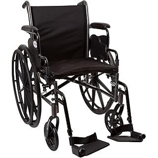 McKesson Wheelchair, Swing Away Foot Leg Rest, Desk Length Arms Flip Back, 18 in Seat, 300 lbs Weight Capacity, 1 Count