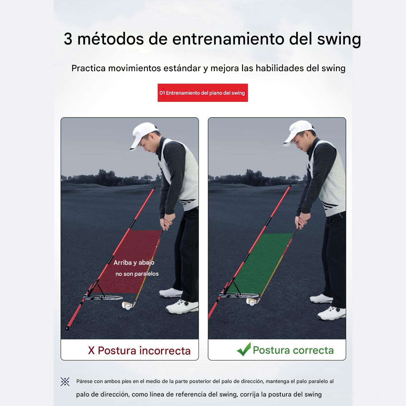 Varillas De Alineación Golf Soporte Portátil Multifuncional Entrenador De Swing Equipo De Entrenamiento Deportivo