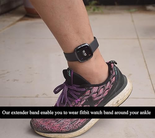 Miniatura 4 de Bandas extensoras de 0.876 pulgadas para Google Pixel Watch 4 3 o Fitbit Sense 1 2/Versa 2 3 4/Charge 2 3 4 5 6, extensores de silicona para muñeca