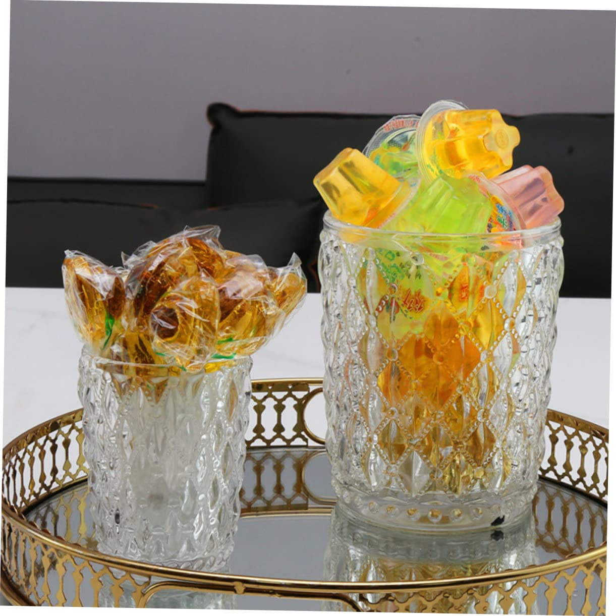 Glas Bonbondose mit Deckel, Transparent, für Trockenfrüchte und Kaffee
