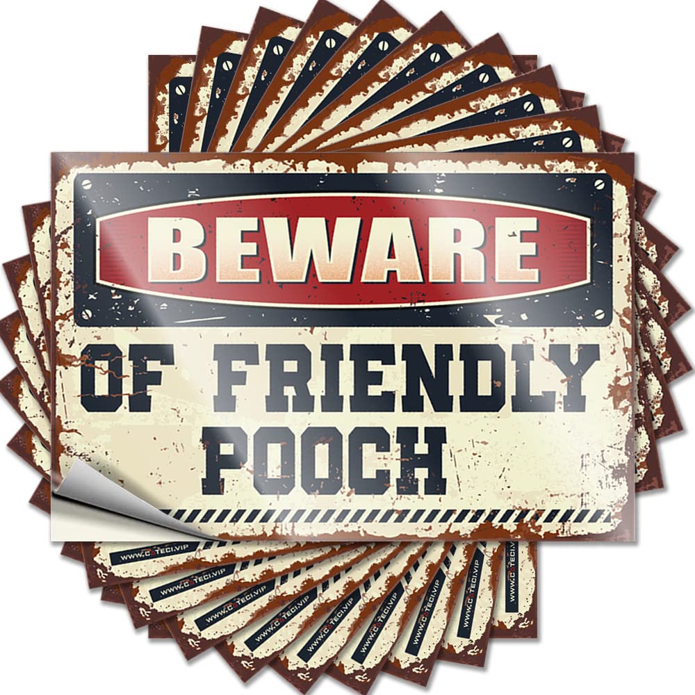 Bumper Custom Spicy Beware of Friendly Pooch for Bathroom - Best Easy Peel Removable(12X18CM)