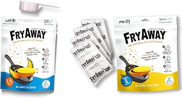 FryAway Cooking Oil Solidifier, Vegetable/Canola Oil Hardener for Easy Disposal, Natural Oils Solidifies, Grease Solidifying Powder, Super Fry, 24 Cups+ Pan Fry, Up to 8 Cups