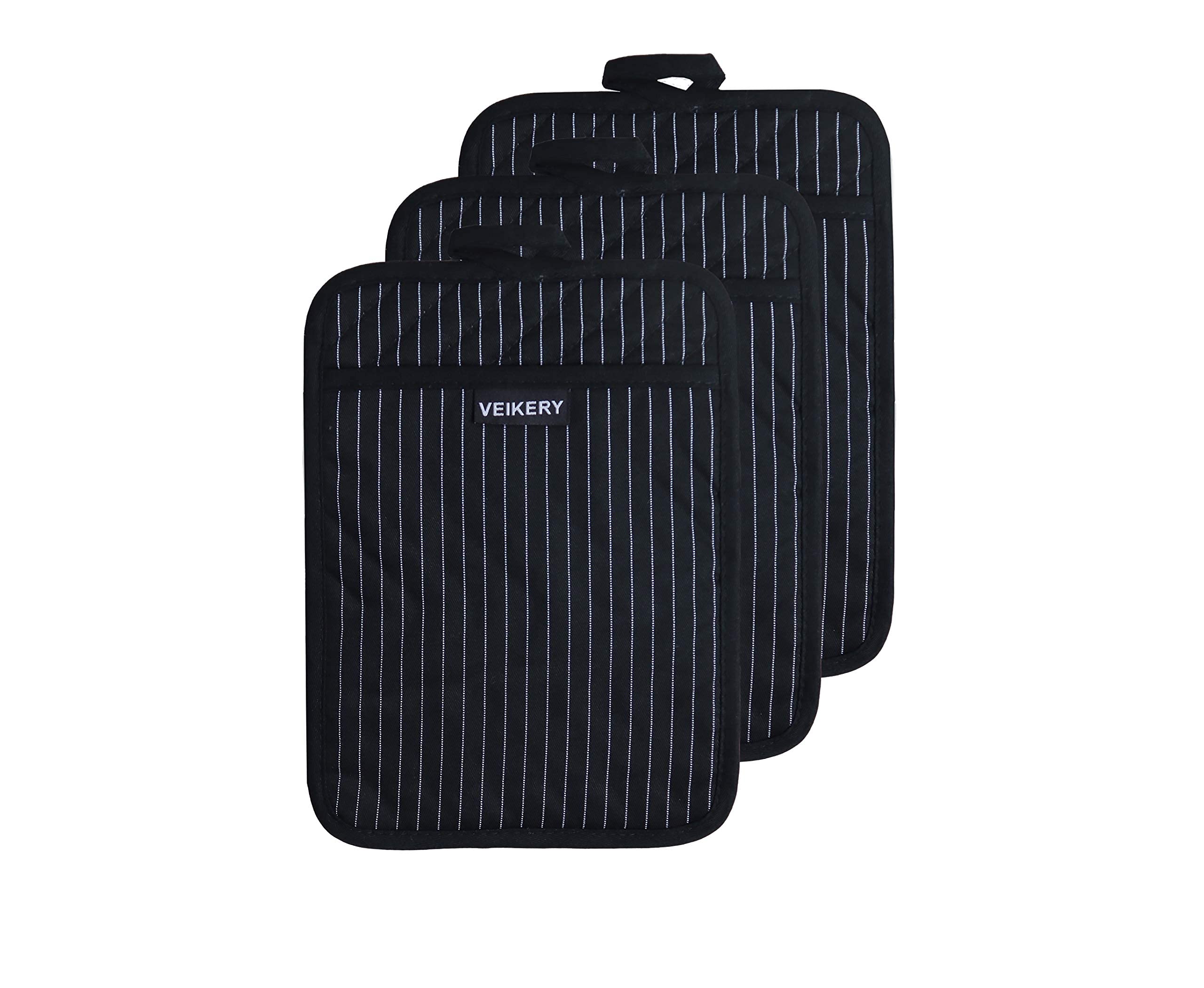 Agarradera para olla, para horno, con bolsillo, 100 % algodón, resistente al calor, agarradera cuadrada de 7 x 9 pulgadas, soporte para olla 2