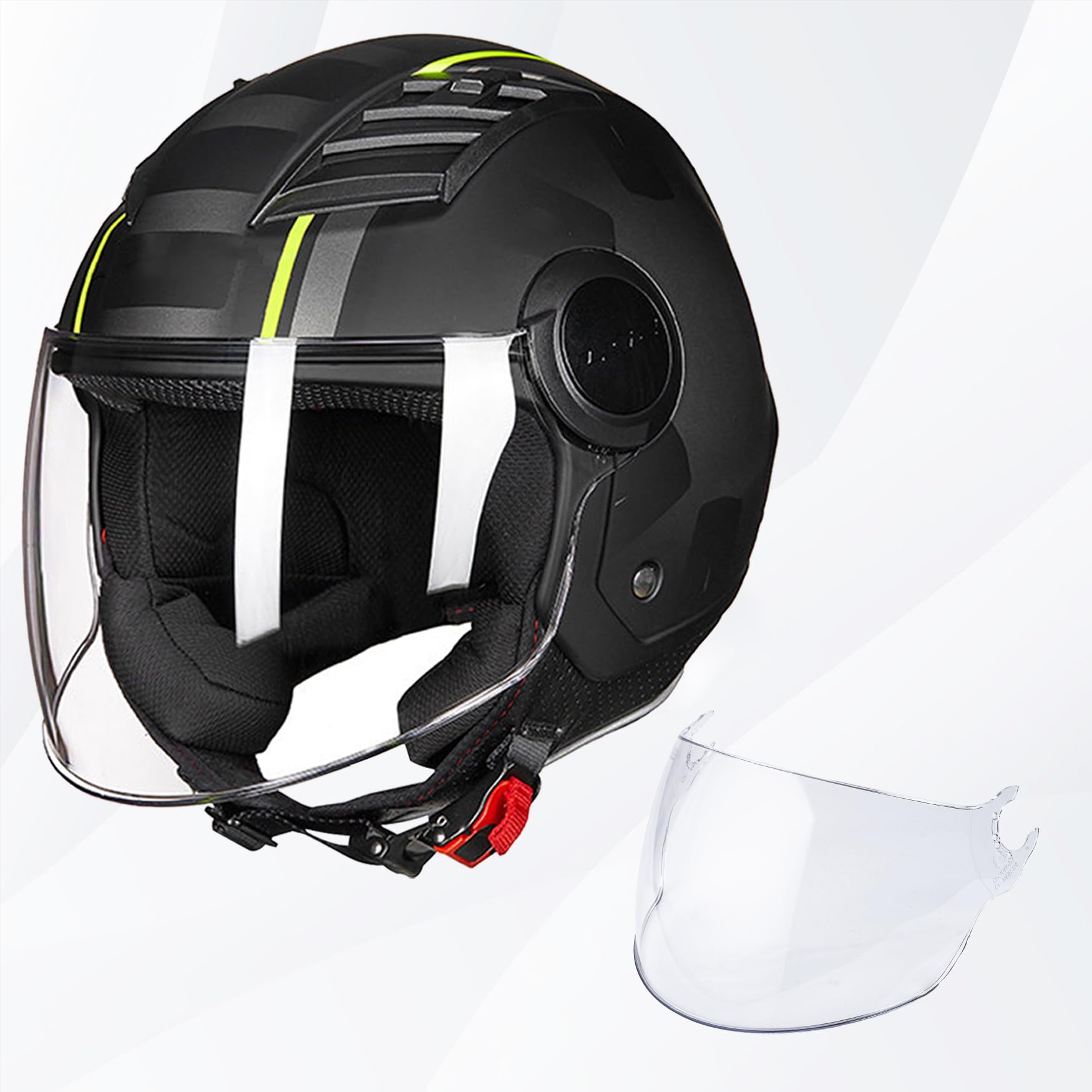 VCOROS Visiera Casco Moto Solo per OF562/AIRFLOW,Casco Parabrezza Moto Visiera a Lente Integrale,Protezione per Il Vento del Motociclo,Non incompatibile con LS2 Airflow II