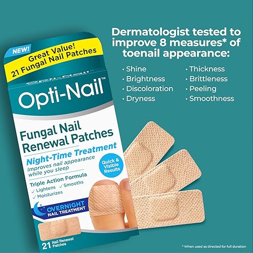 Miniatura 4 de Opti-Nail Parches de renovación de uñas fúngicas - 21 parches, el tratamiento nocturno mejora la apariencia de las uñas mientras duermes