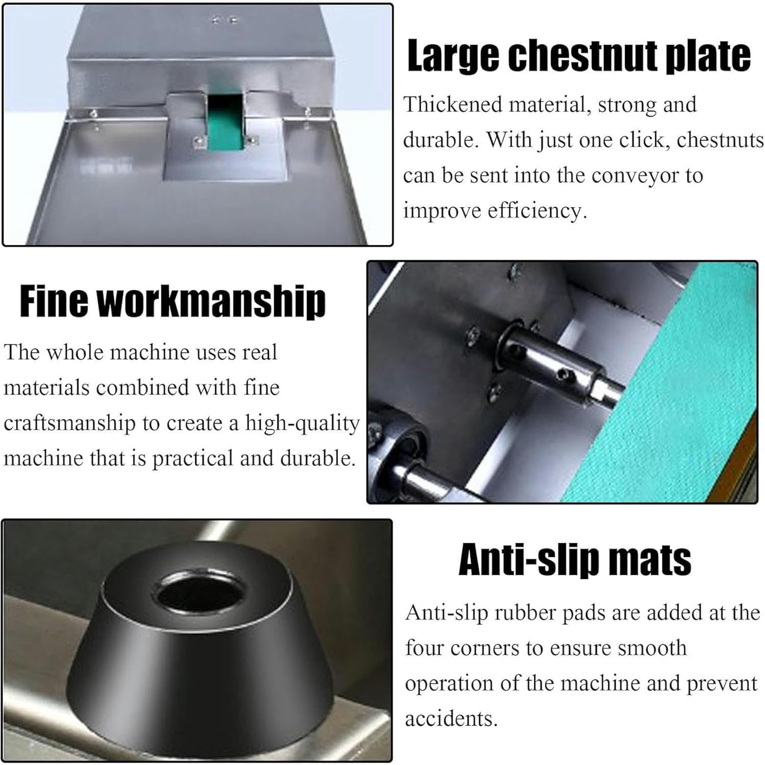 Automatic Chestnut Opener, Stainless Steel Commercial Cutter, Stainless Steel Commercial Cutter, Chestnut Peanut for Many Chestnut Sizes,
