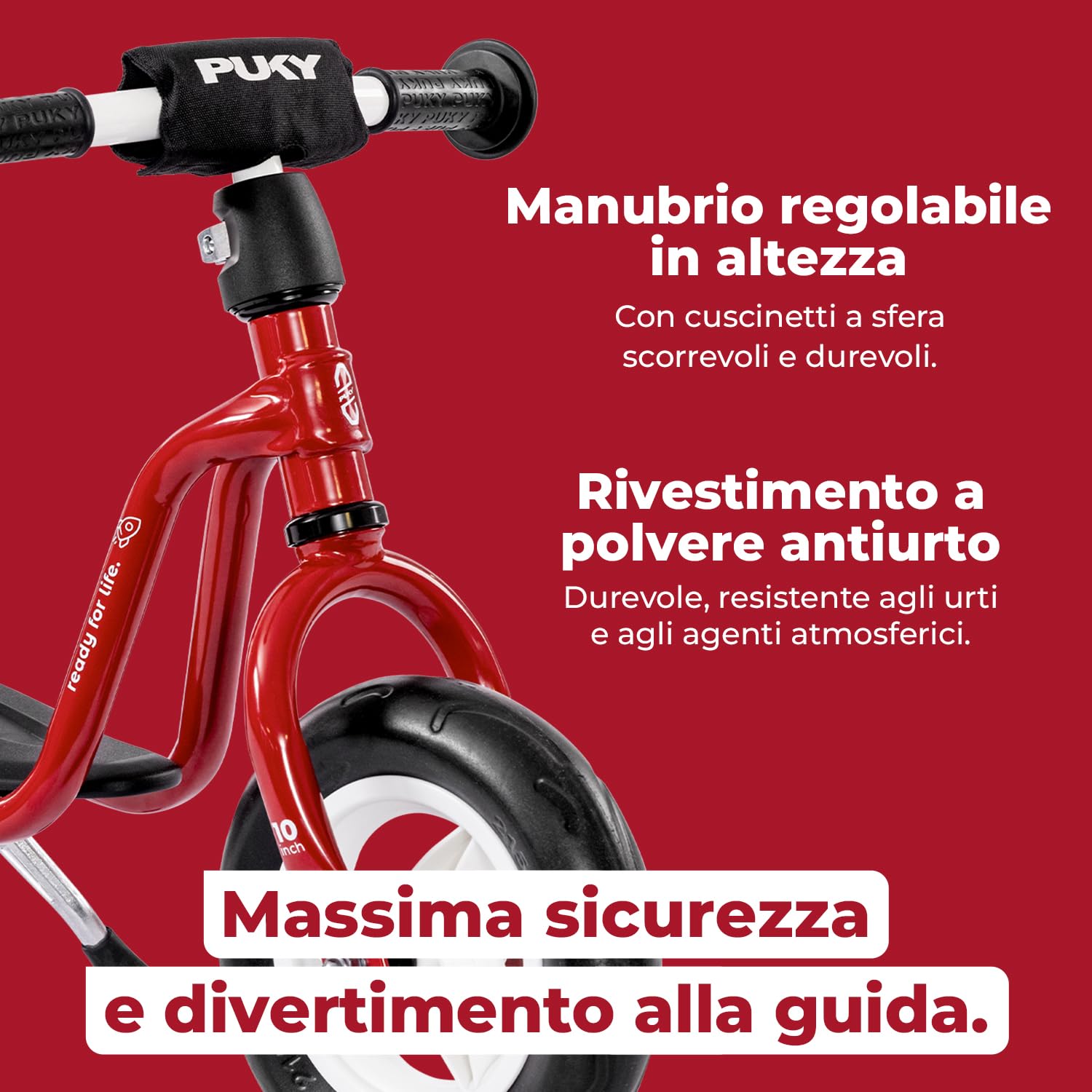 PUKY Draisienne di 2 Anni LR M Pigeon Cile Red