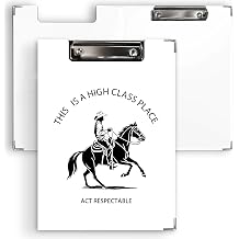 Ku-dayi Western Cowboy Clipboard Padfolio with Storage Pocket - Southwestern Retro Western Cowboy Gifts Low Profile Clip Boards for Nurse Office Classroom, 12.4 x 9.25 in