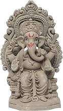 KSI Eco Friendly Ganesha Idol 7 Inches | Water Soluble Ganpati Murti for Home Visarjan | Lalbagh Ka Raja Design | Biodegradable Idol for Ganesh Chaturthi