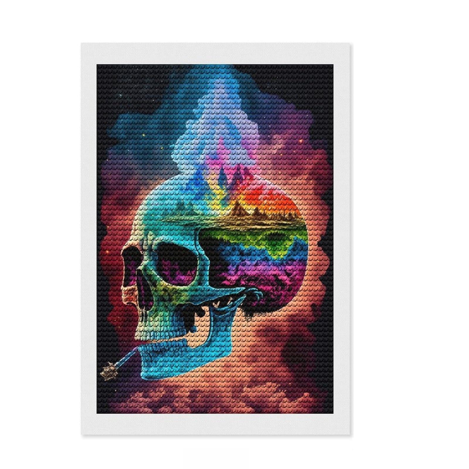 Junmoney Vision Time Diamond Painting Set 8"x12", Printed Canvas, Finish and Display, Home Wall Decor, Gift Idea, Neat Printed Canvas