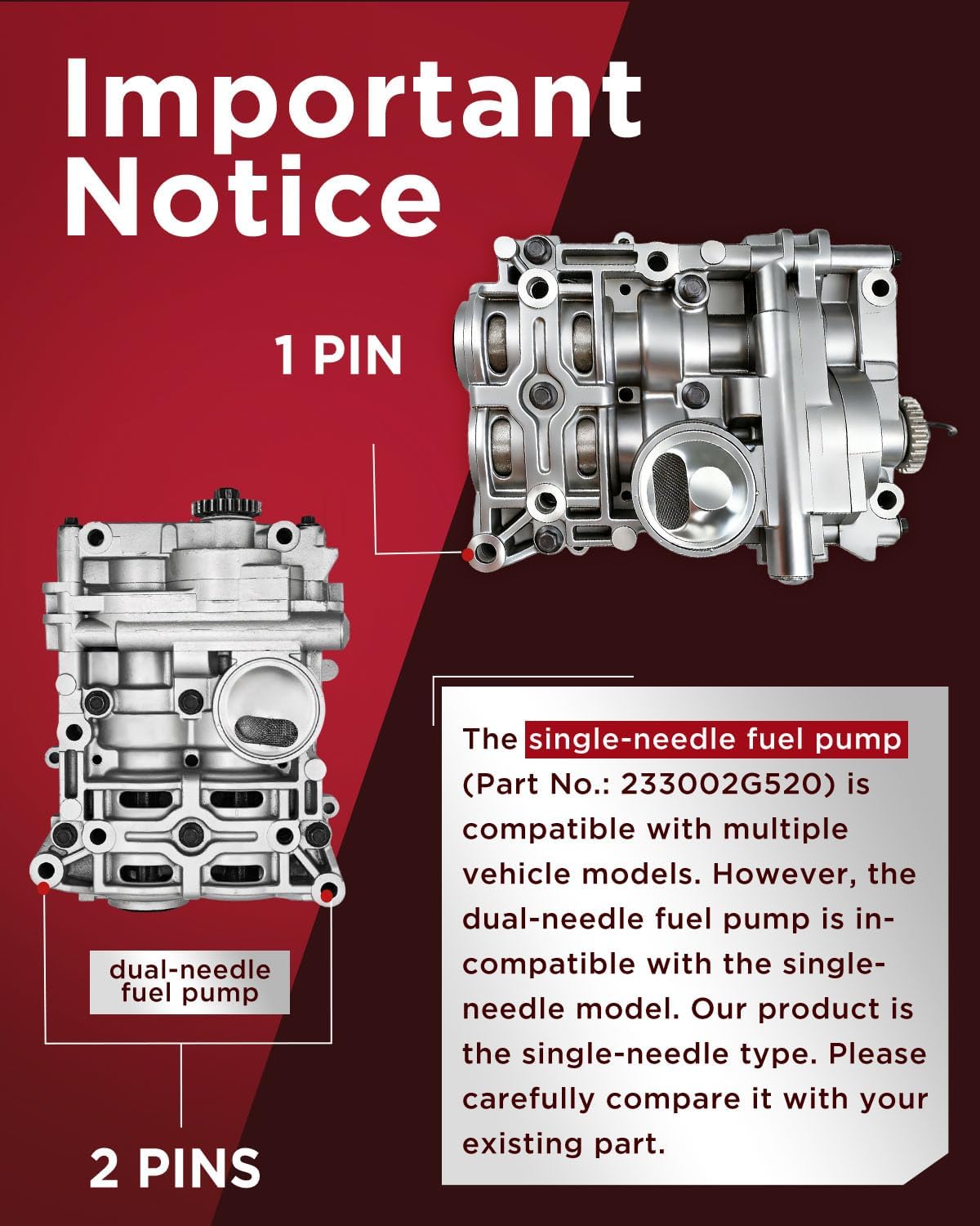23300-2G520 All New Engine Oil Pump Balance Shaft Assembly (24 Teeth) Replace for Hyundai Sonata Azera 2009-2015, for Kia Optima Sorento 2009-2015 2.0L 2.4L Oil Pump Replace OE 23300-2G510